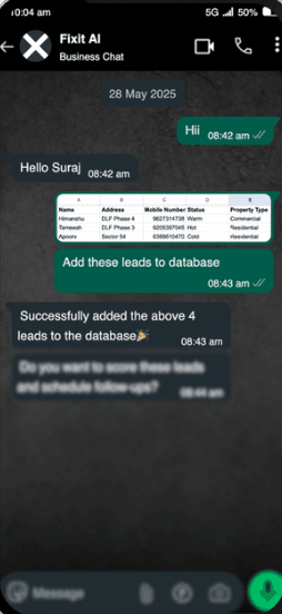 Swamped with leads? Just upload them on WhatsApp.