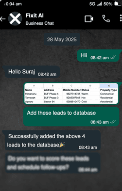 Swamped with leads? Just upload them on WhatsApp.